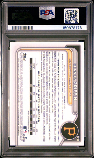 Konnor Griffin - 2024 Bowman Draft PSA 9