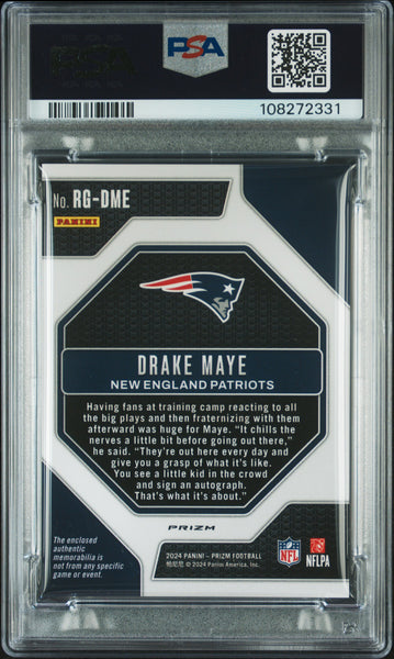 Drake Maye - 2024 Panini Prizm Rookie Gear PSA 10