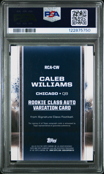 Caleb Williams - 2024 Topps Signature Rookie Class Autograph Green PSA 6 126/150