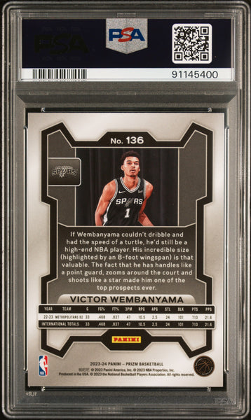 Victor Wembanyama - 2023 Panini Prizm Rookie PSA 10