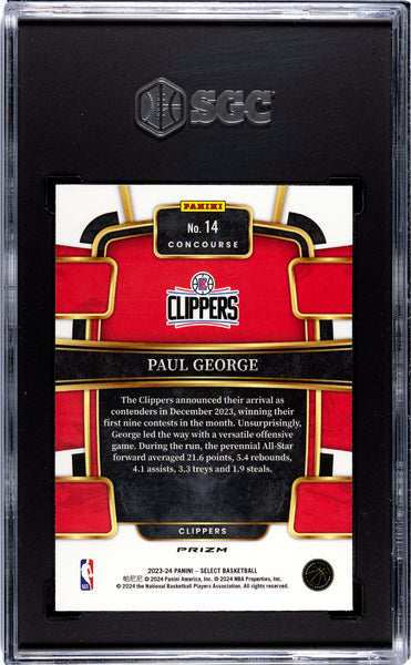 Paul George - 2023 Panini Select Tiger Prizm SGC 9.5 Case Hit