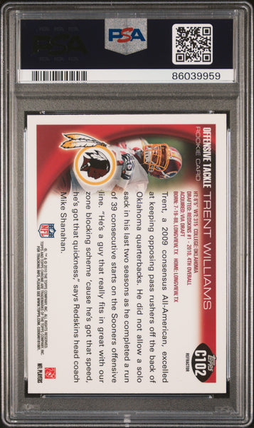 Trent Williams - 2010 Topps Chrome X Fractor PSA 9 Rookie