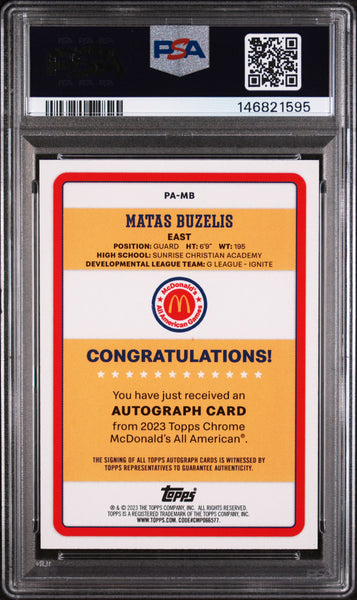 Matas Buzelis - 2023 Topps PSA 9