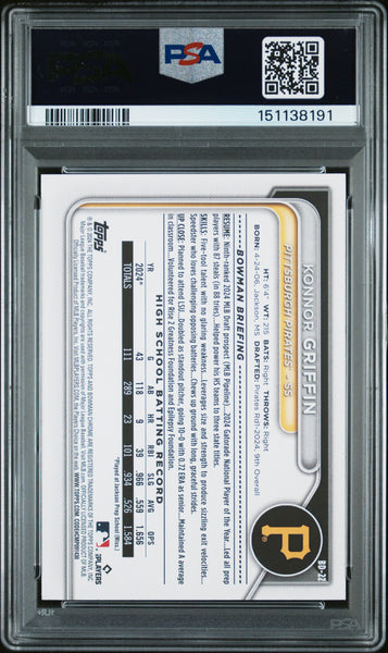 Konnor Griffin - 2024 Bowman Draft PSA 10