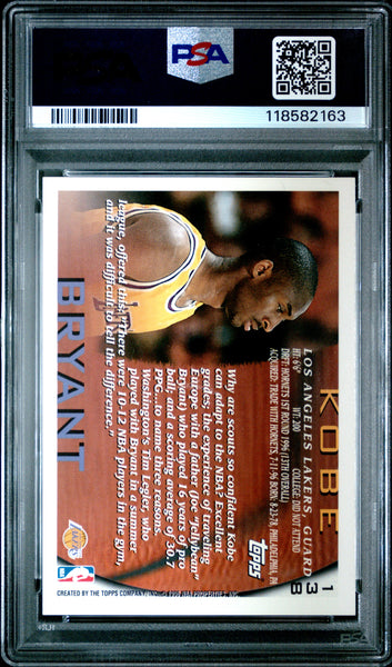 Kobe Bryant - 1996 Topps Rookie PSA 9