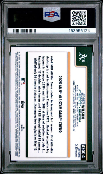 Jacob Wilson - 2025 Topps Chrome Update 2025 All Star Game PSA 9