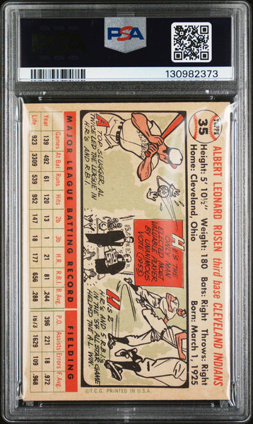 Al Rosen - 1956 Topps White Back PSA 6