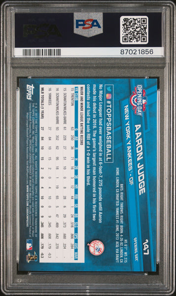 Aaron Judge - 2017 Topps Opening Day Fielding PSA 10