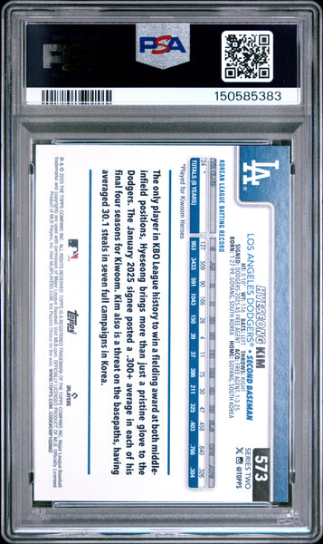 Hyeseong Kim - 2025 Topps PSA 9