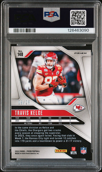 Travis Kelce - 2024 Panini Prizm Navy Camo PSA 10