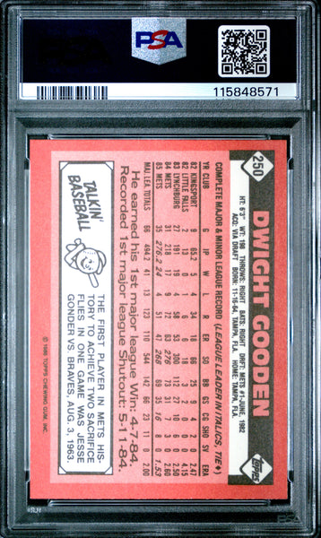 Dwight Gooden - 1986 Topps Tiffany PSA 9