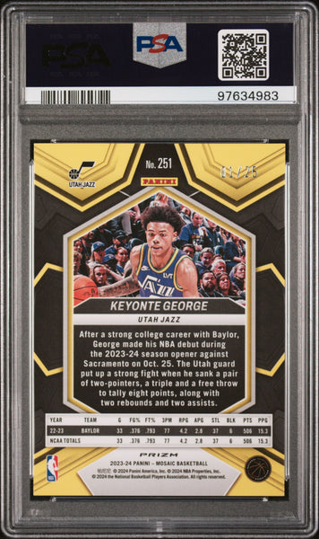 Keyonte George - 2023 Panini Mosaic White PSA 10