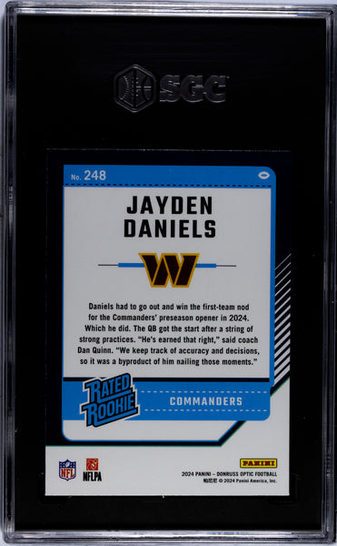 Jayden Daniels - 2024 Donruss Optic SGC 10