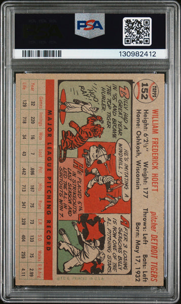 Billy Hoeft - 1956 Topps Gray Back PSA 4