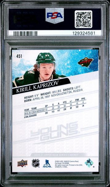 Kirill Kaprizov - 2020 Upper Deck PSA 10