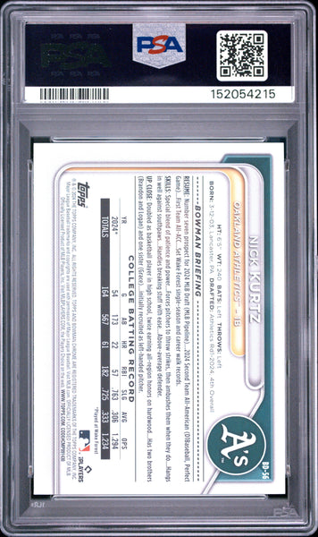 Nick Kurtz - 2024 Bowman Draft PSA 10