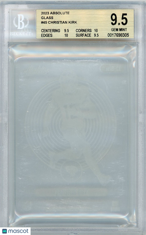 Christian Kirk EXCH - 2023 Absolute Glass BGS 9.5 Gem Mint G-CK