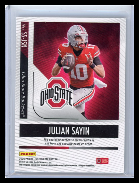 Julian Sayin - 2026 Panini Silhouette Football Jersey /99