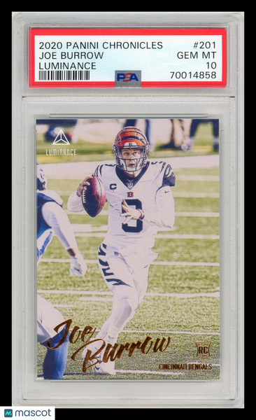 Joe Burrow - 2020 Panini Chronicles Luminance Rookie #201 PSA 10