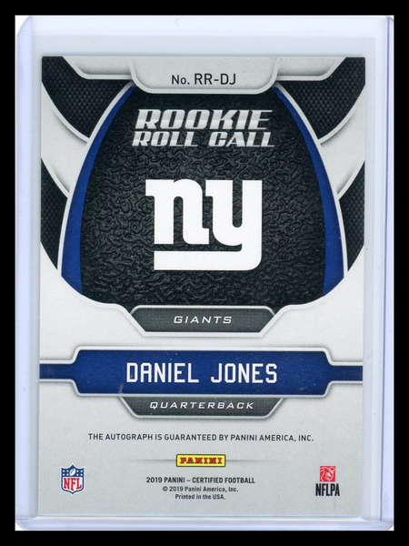 Daniel Jones - 2019 Panini Certified Rookie Roll Call Autograph 03/99