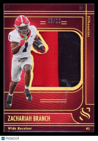 Zachariah Branch - 2025 Panini Silhouette Football 08/10 Memorabilia Patch