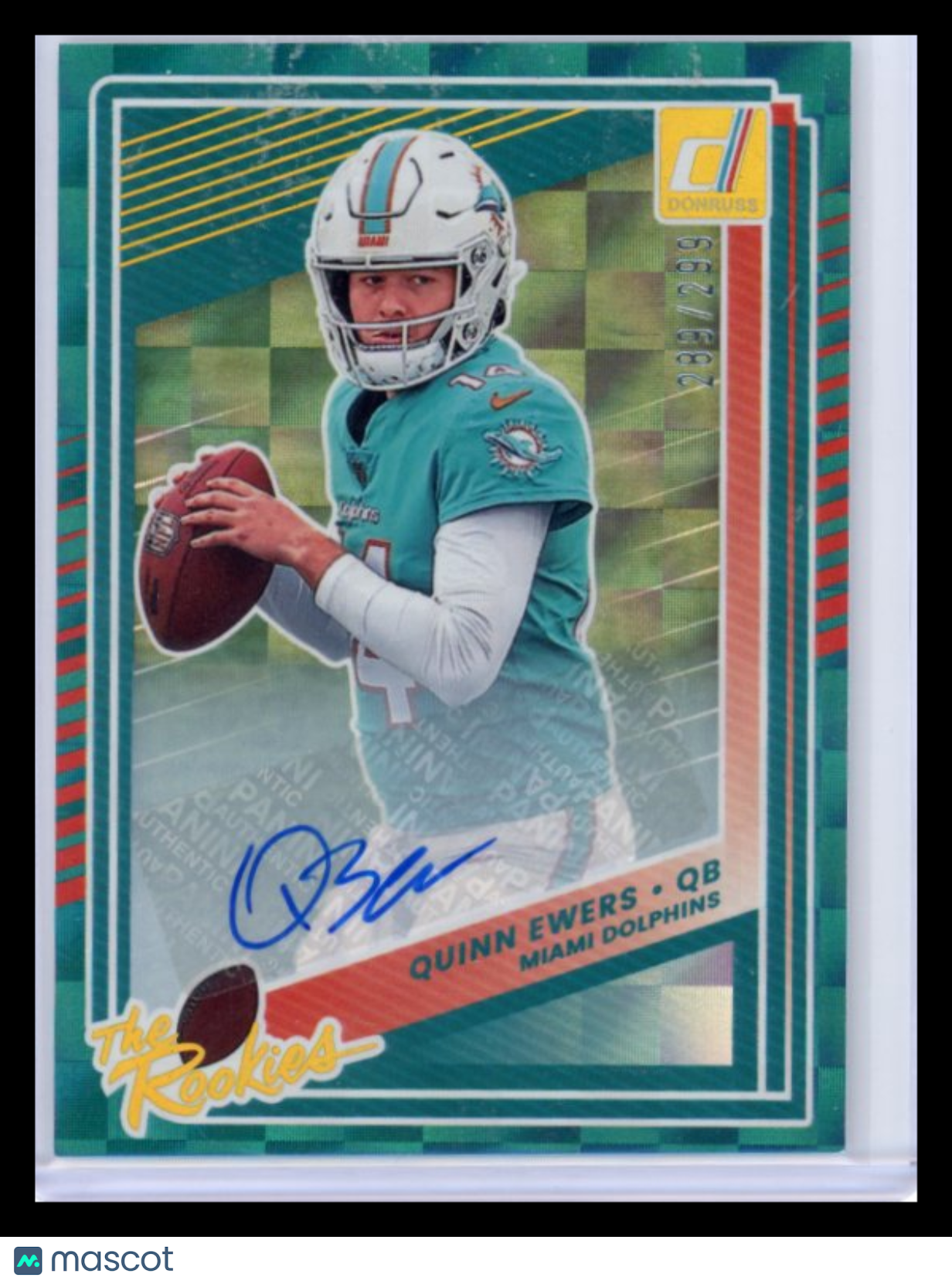 Quinn Ewers - 2025 Donruss The Rookies Panini Autograph 289/299
