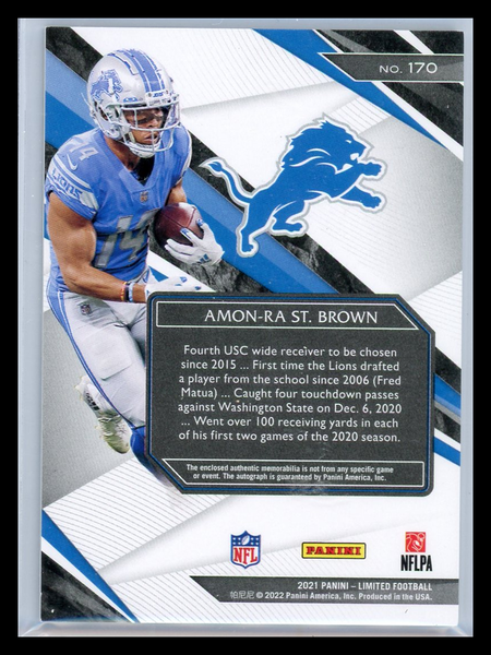 Amon-Ra St. Brown - 2022 Panini Limited Football Patch RC 17/29