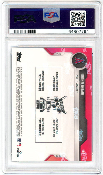 Shohei Ohtani - 2021 Topps Now Home Run Derby #496 PSA 10