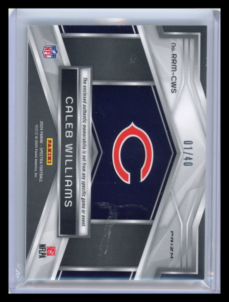 Caleb Williams - 2024 Panini Spectra 01/40 Rookie Patch