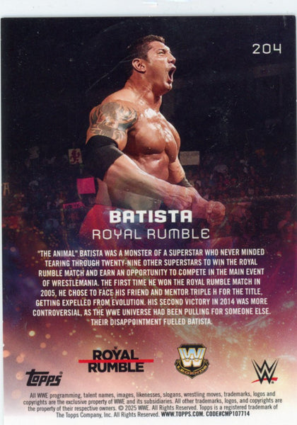 Batista 2026 WWE Royal Rumble Foilfractor 1/1