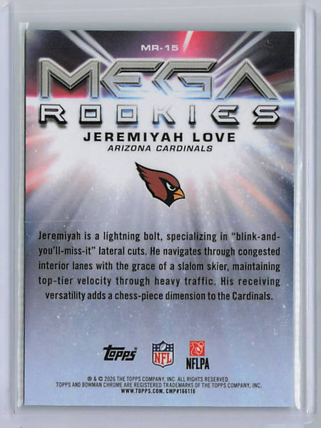 Jeremiyah Love - 2026 Bowman Chrome Green Mojo Mega Prospects /99