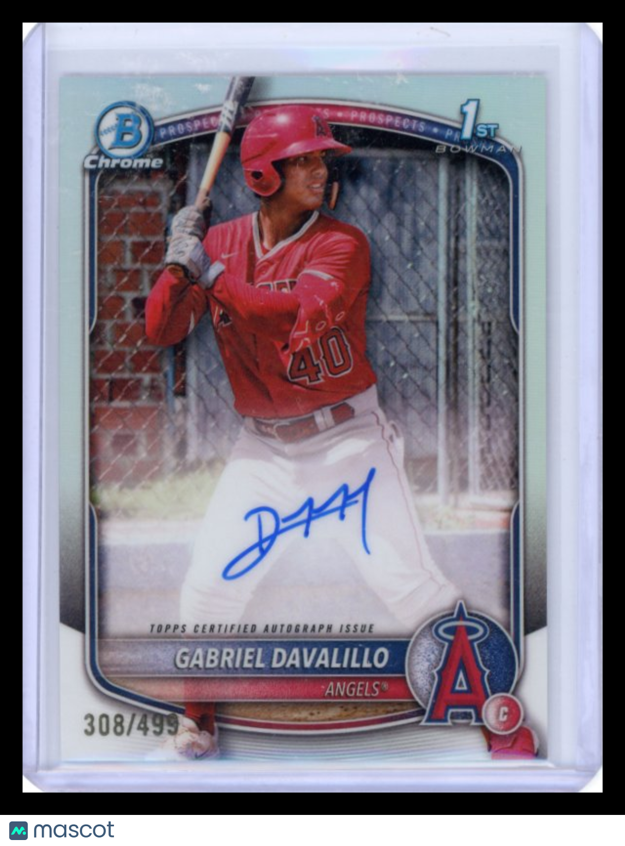 Gabriel Davalillo - 2025 Bowman Chrome Prospects Refractor Autograph 308/499