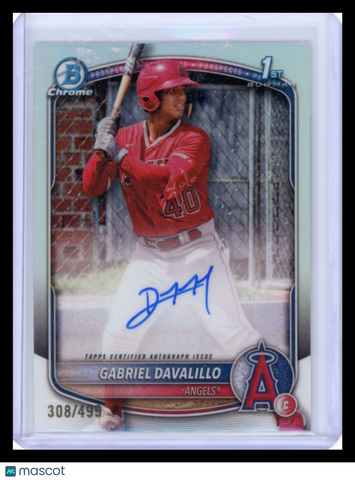 Gabriel Davalillo - 2025 Bowman Chrome Prospects Refractor Autograph 308/499