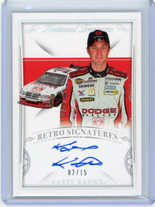 Kasey Kahne - 2022 Panini National Treasures Racing Retro Sig Autograph 02/15 RS