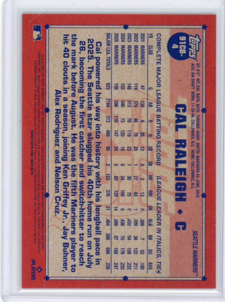 Cal Raleigh - 2026 Topps Chrome Logofractor Gold 75th /50