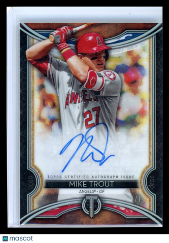 Mike Trout - 2020 Topps Tribute 1/1 Autograph