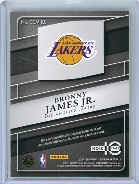Bronny James Jr. - 2024-25 Panini Noir 2025 RC Patch Casting Call 59/99