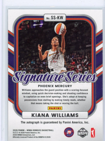Kiana Williams - 2026 Donruss WNBA Black Gold Auto 1/5