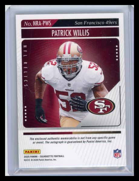Patrick Willis - 2026 Panini Silhouette Football Auto Jersey /99