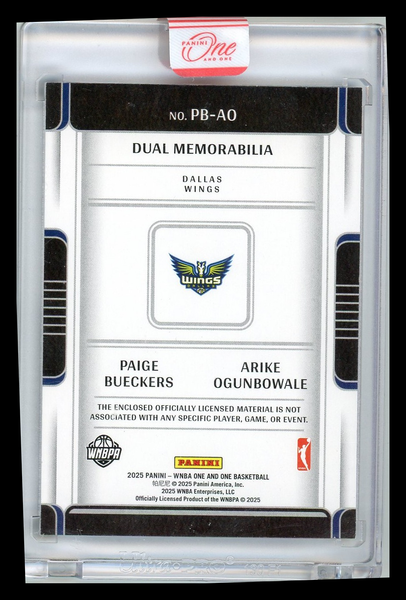 Ogunbowale Paige Bueckers - 2025 Panini One and One Dual  05/49 Jersey #