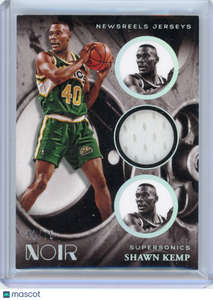 Shawn Kemp - 2020-21 Panini Noir Newsreels Jersey 41/75 Game-Worn Jersey NRJ-SKE