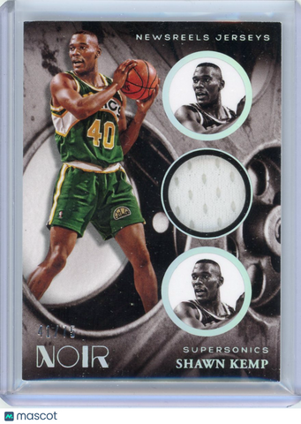 Shawn Kemp - 2020-21 Panini Noir Newsreels Jersey 41/75 Game-Worn Jersey NRJ-SKE
