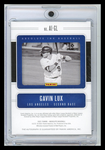 Gavin Lux - 2021 Panini Absolute Baseball Absolute Ink Black Auto 1/1