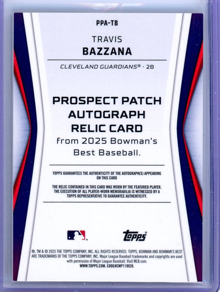 Travis Bazzana - 2025 Bowman's Best Prospect Patch Auto 34/50