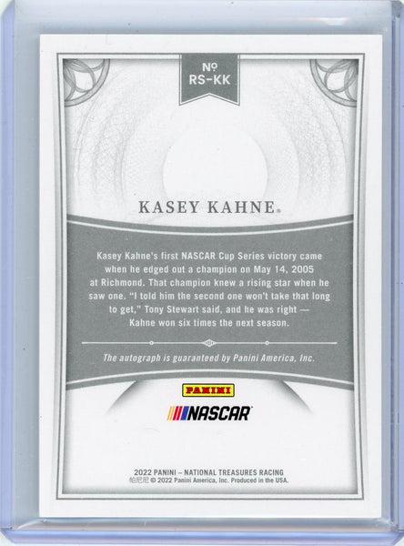 Kasey Kahne - 2022 Panini National Treasures Racing Retro Sig Autograph 02/15 RS