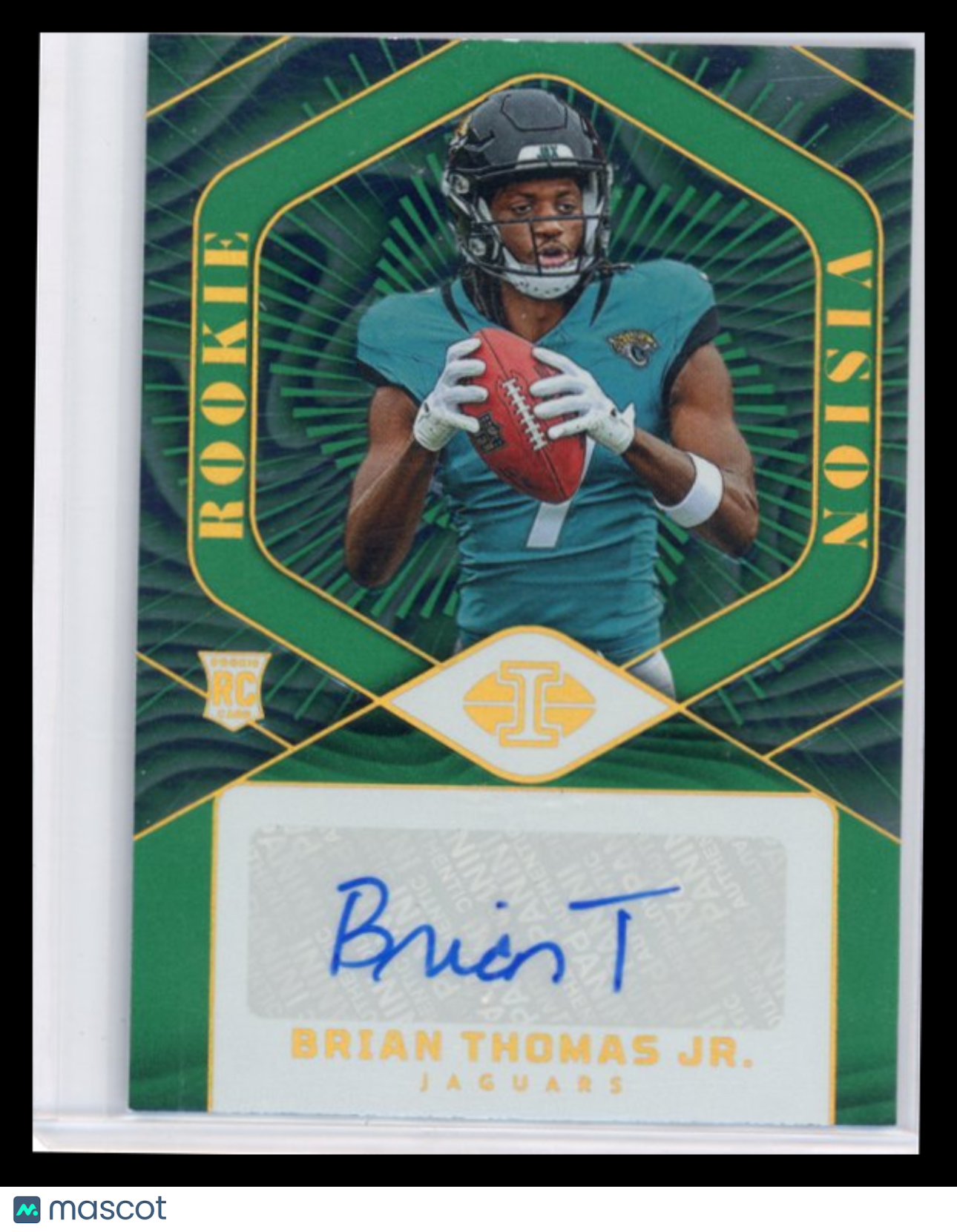 Brian Thomas Jr. - 2024  Illusions Rookie Vision Signatures Green Auto 10/10