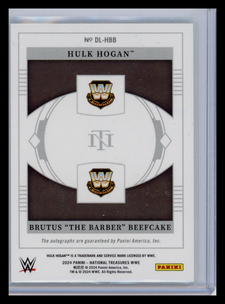 Hulk Hogan Brutus "The Barber" Beefcake - 2024 National Treasures WWE 03/99