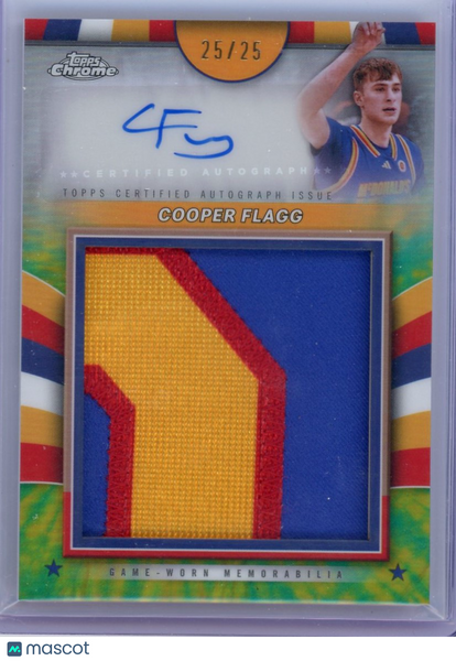 COOPER FLAGG - 2024 Topps Chrome McDonald's All American Golden Patch Auto 25/25