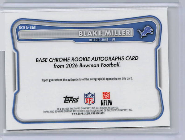 Blake Miller - 2026 Bowman Chrome Orange Reptillian Auto /25