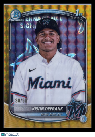 Kevin Defrank - 2025 Bowman Chrome Prospects Gold Geometric 36/50
